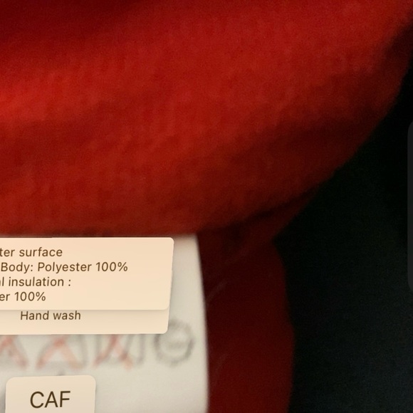 CAF Puffer Jacket Ski Team Gray Red Color Block Zip and Snap Button Front - Picture 14 of 14